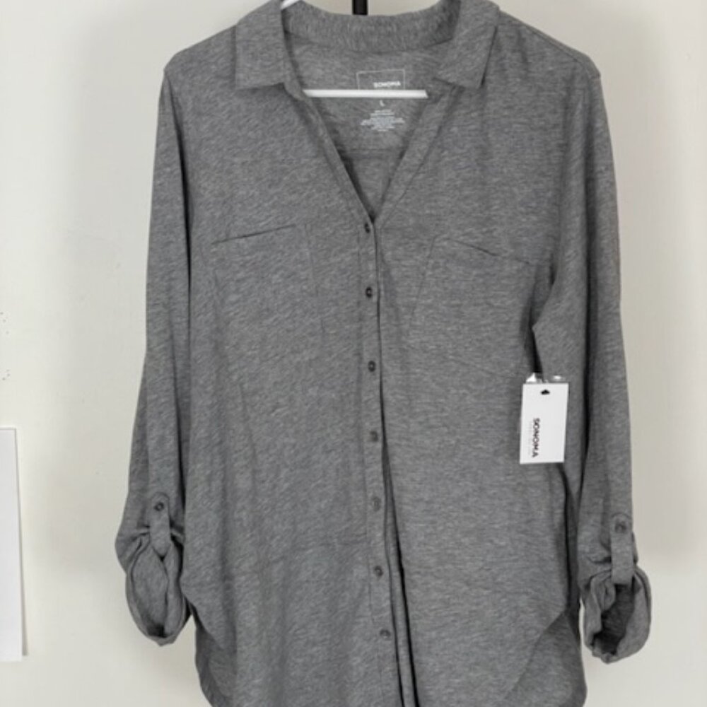 Sonoma Goods For Life Women’s Button Down Top Size Large | NWT MSRP $36